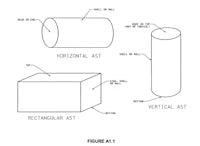 a drawing of a cylinder, a cylinder, and a cylinder